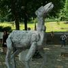 Ruth McKerrell's sculpture 'Goat as Wolf' at the corner of Fort Greene Park.